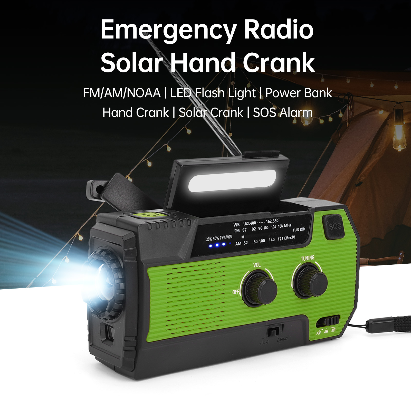 Emergency Radio Solar - Hand Crank Emergency Radio Solar Crank