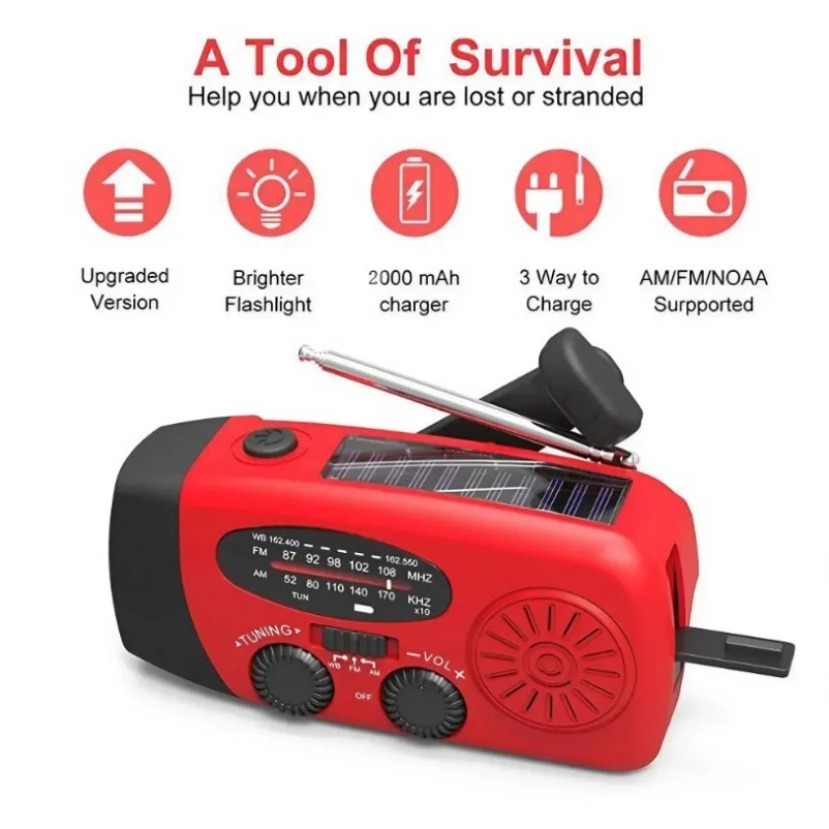 Multifunctional Solar Hand Cra - đánh giá và giá Emergency Radio Solar