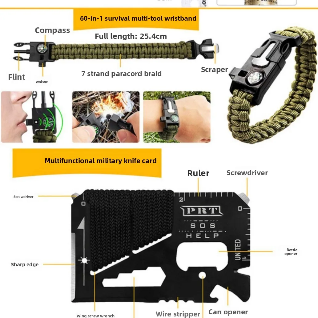 60-in-1 Outdoor Survival Emerg - đánh giá và giá Outdoor Adventure Lab
