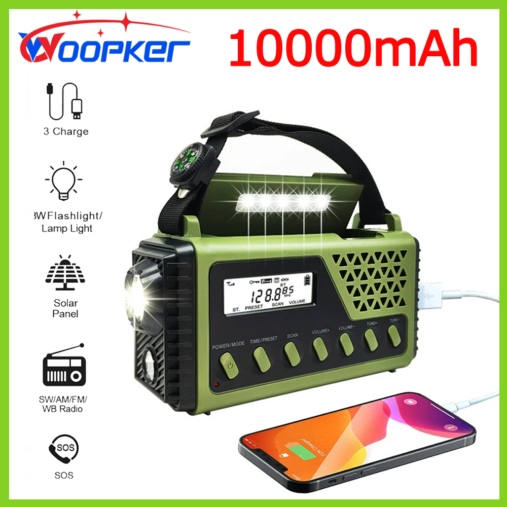 Woopker Radio SY-1199 10000mAh - đánh giá và giá Emergency Radio Solar