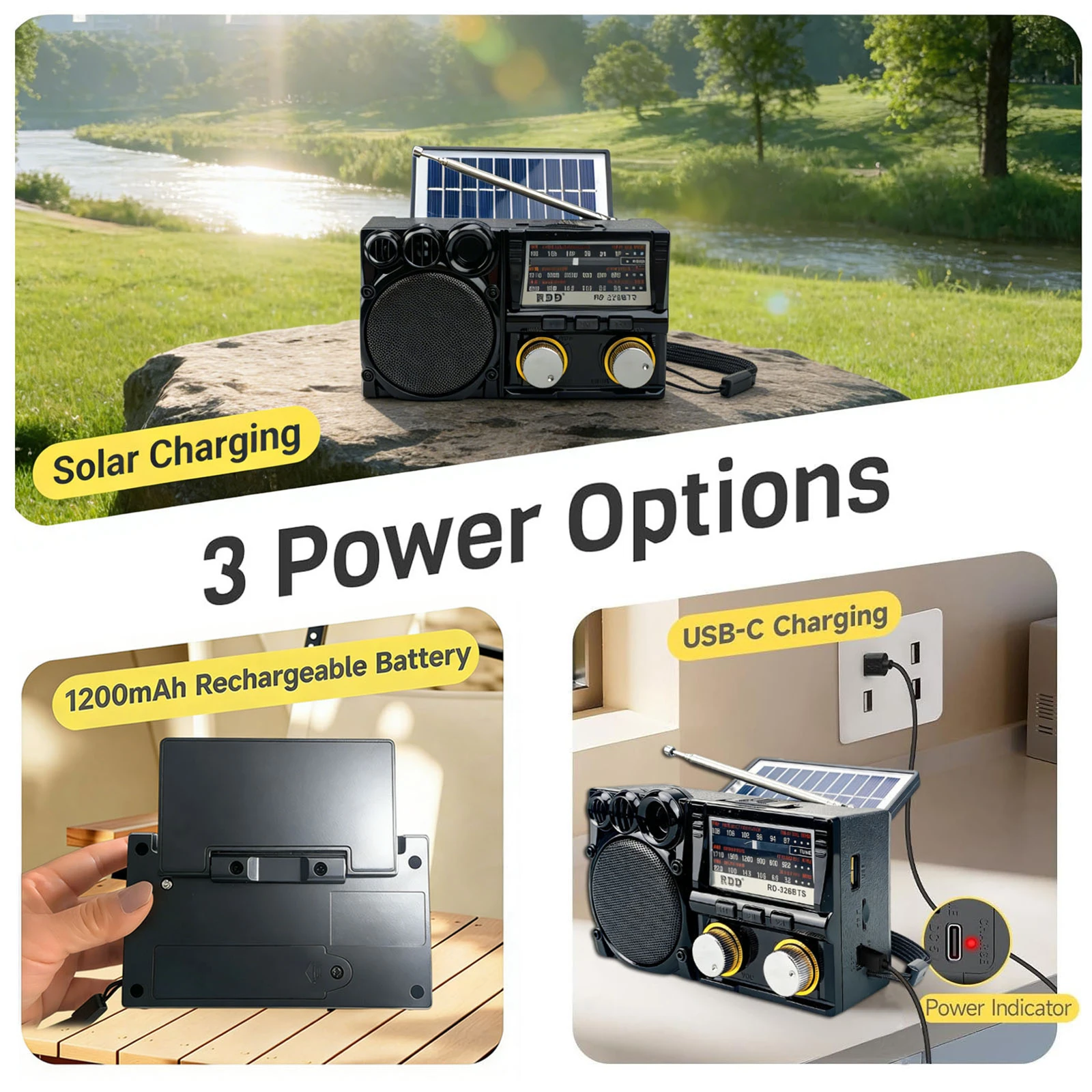Portable Emergency Radio AM FM - đánh giá và giá Emergency Radio Solar
