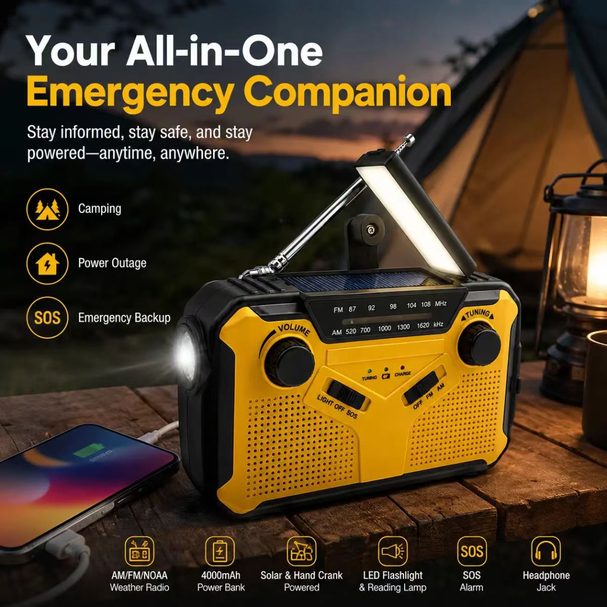 AM/FM Portable Solar Radio wit - đánh giá và giá Emergency Radio Solar