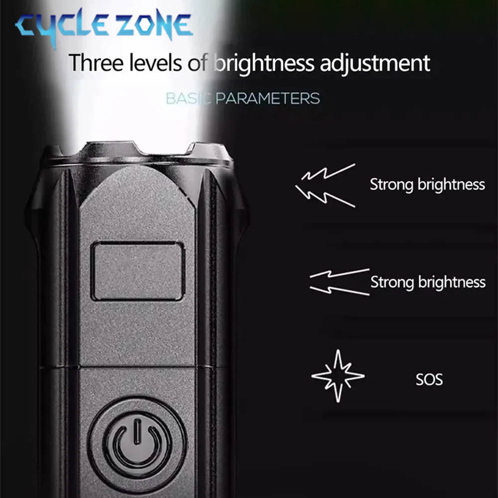 Portable LED Flashlight USB Re - đánh giá và giá Outdoor Adventure Zone